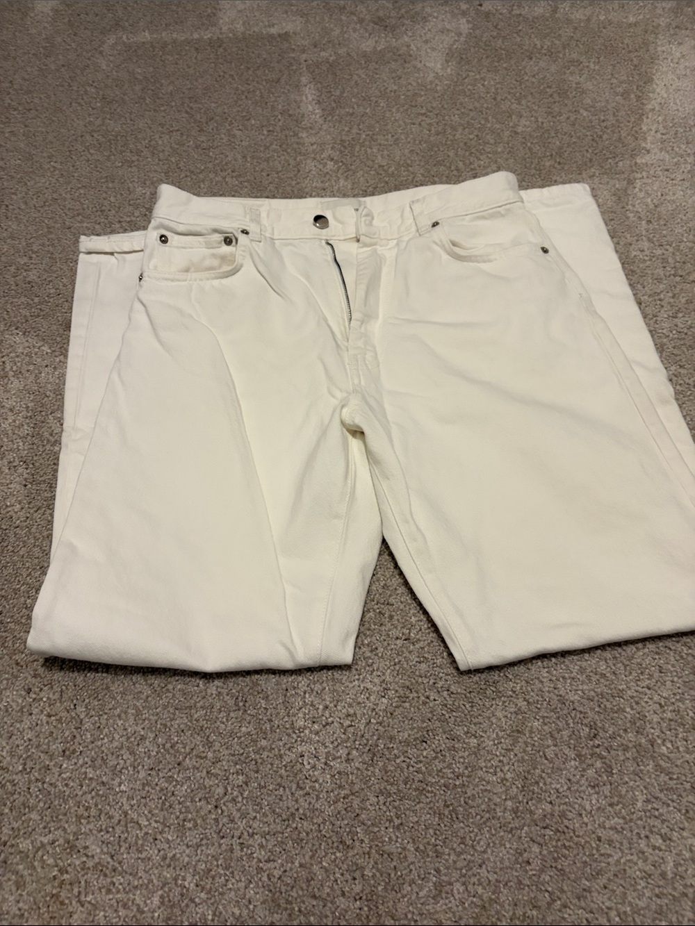 Loulou Studio Off-White Wular Denim Pants